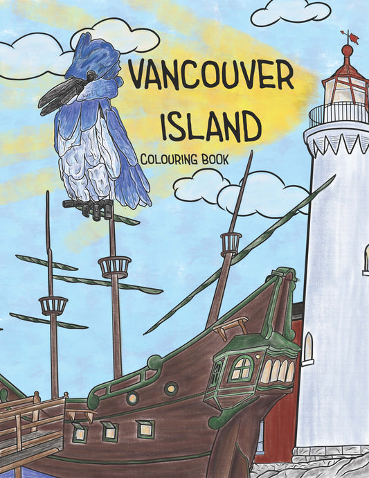 Vancouver Island Hand Drawn Coloring Book